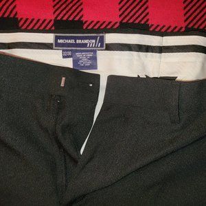 Michael Brandon Slim Fit Black Dressy Pants 32x30!